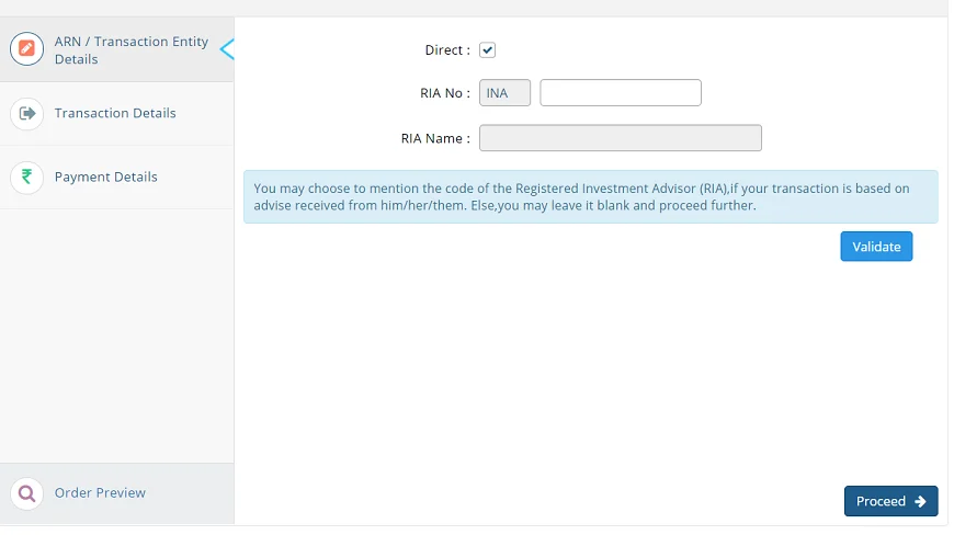 transaction details in mf utility