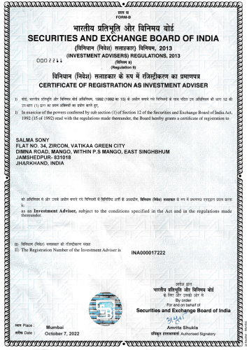 SEBI Certificate